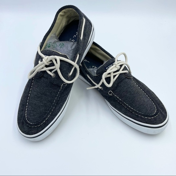 Sperry Top Slider Cloth Boat Shoes Sz 12 - Picture 2 of 12